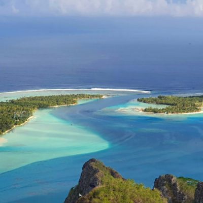 Onoiau Pass Maupiti zwei wollen meer